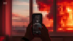 متن sensitive content روی نمایشگر تلفن هوشمند