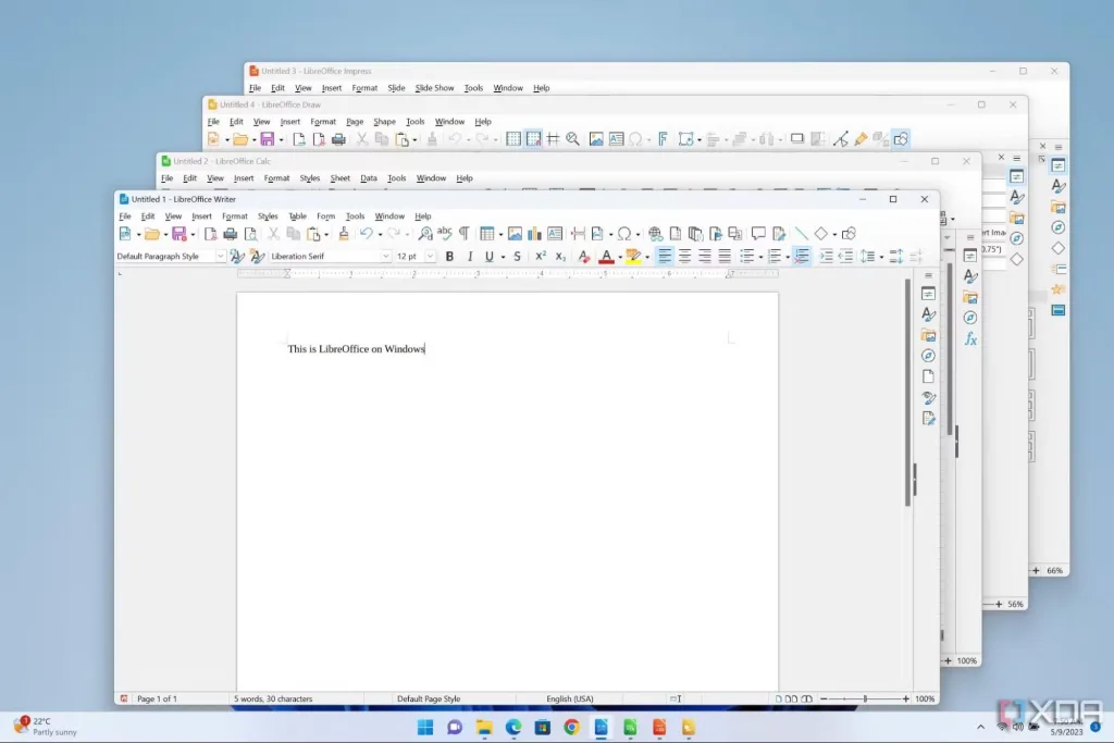 لیبرهآفیس (LibreOffice)
مجموعه کامل نرمافزار اداری