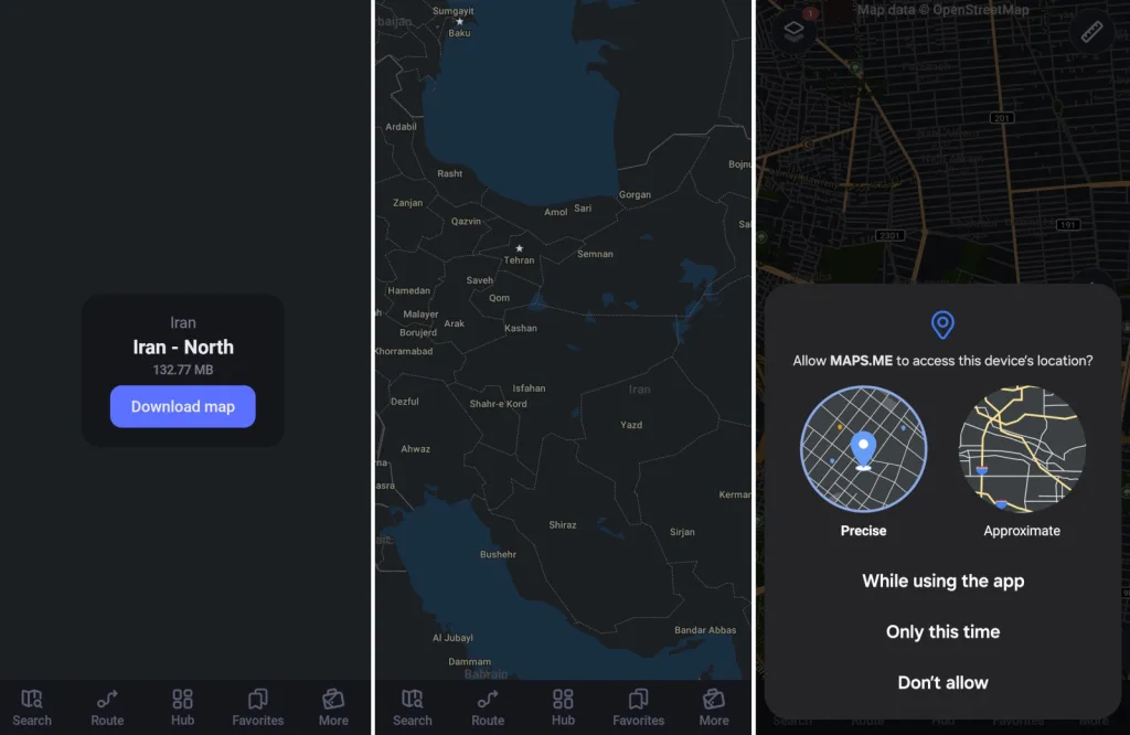 کار با Maps.me و دانلود نقشهها به صورت آفلاین
