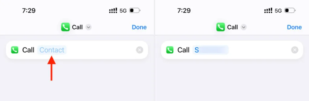 نحوه میانبر برای انتخاب مخاطب جهت راهاندازی ویجت برای تماس سریع روی آیفون با دکمه دکمه Add to Home Screen