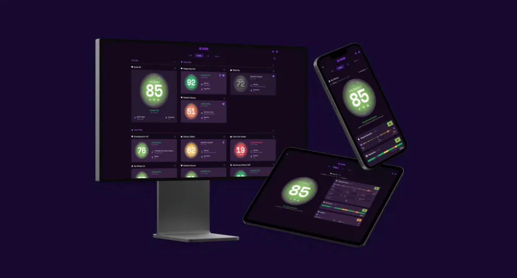 نمایش اپلیکیشن Orb روی گوشی و تبلت و مانیتور