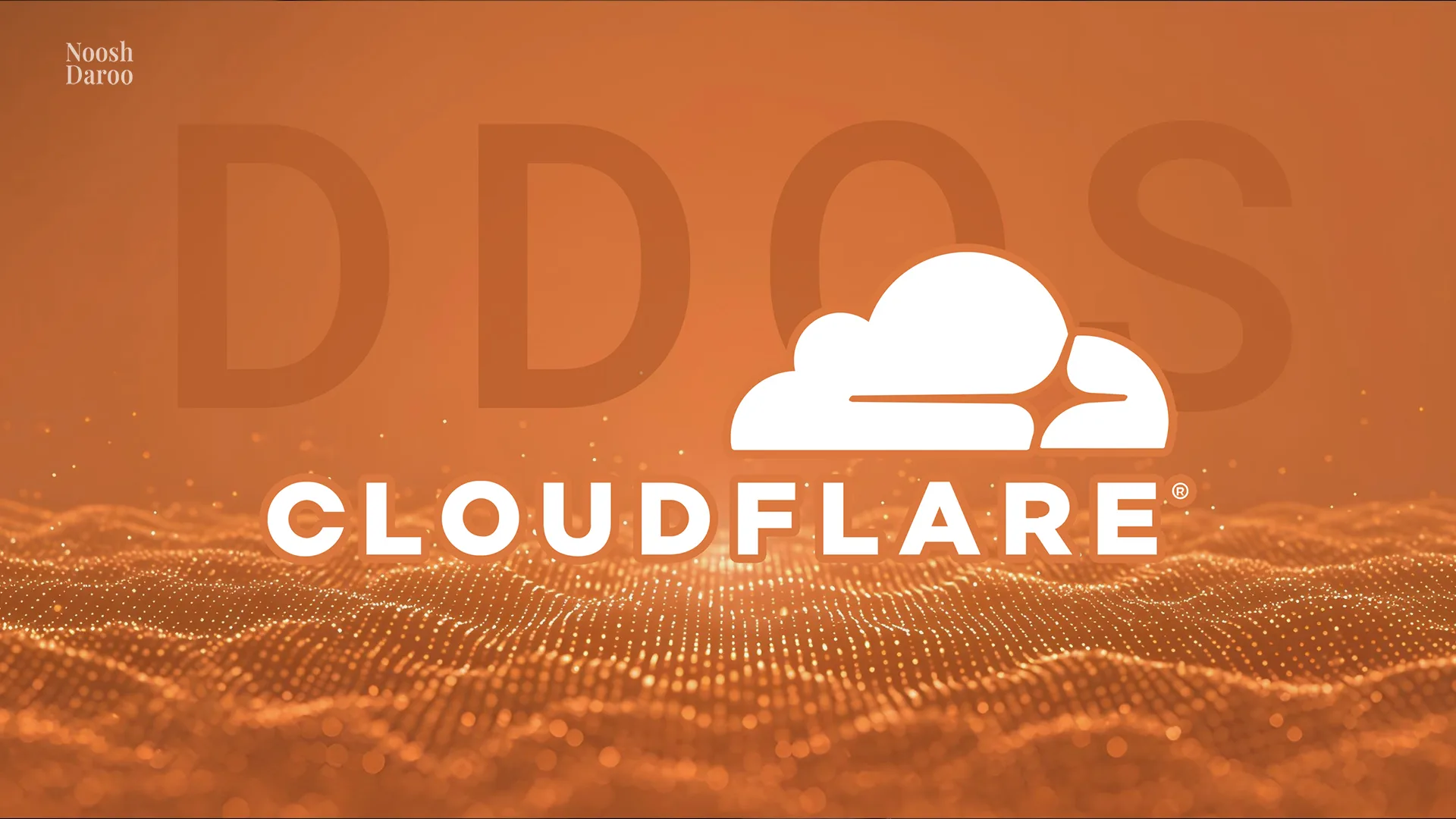 لوگوی شرکت کلودفلیر در کنار نوشته DDOS