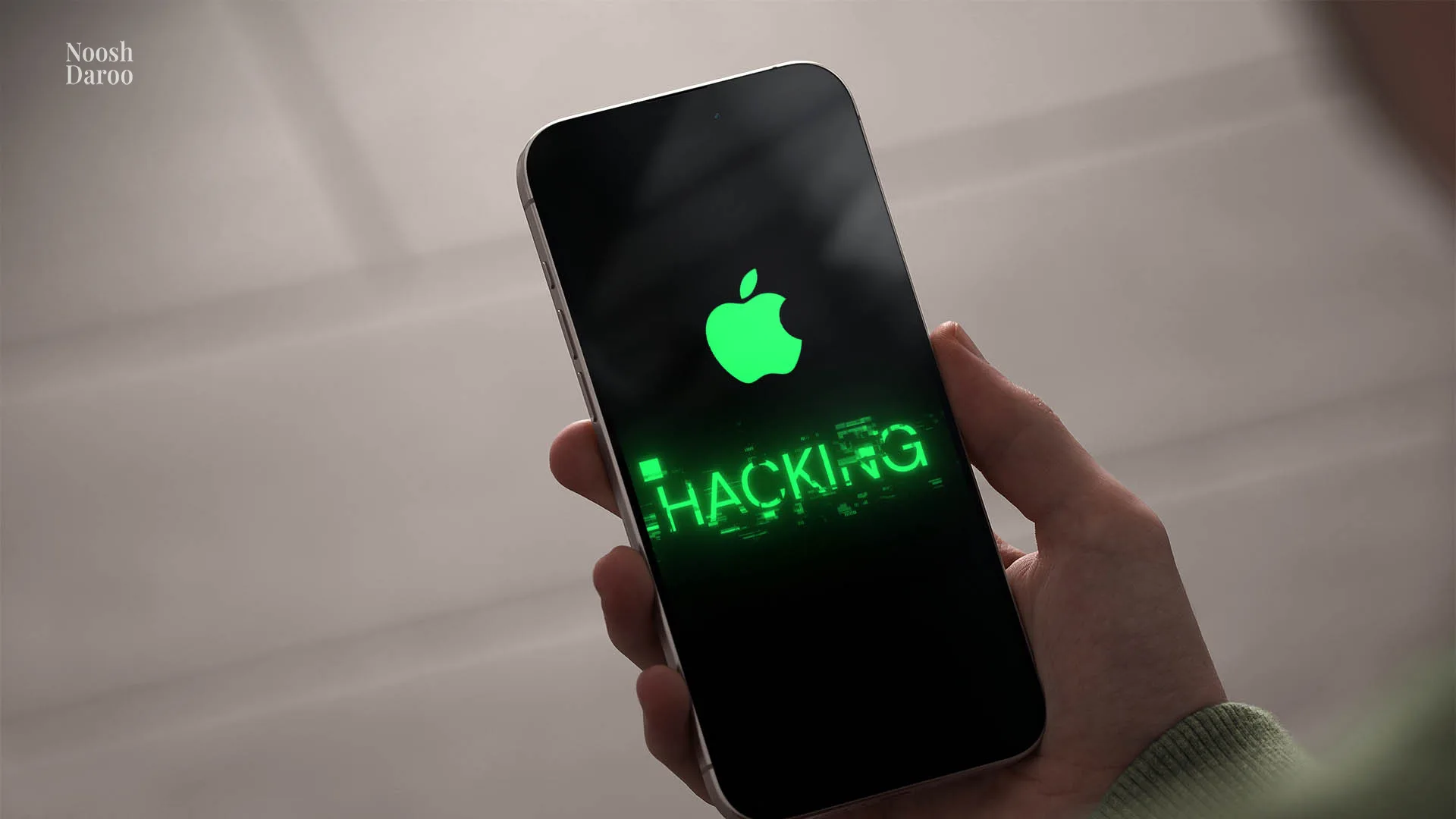 یک آیفون در حالی که کلمه هک روی آن درج شده است.