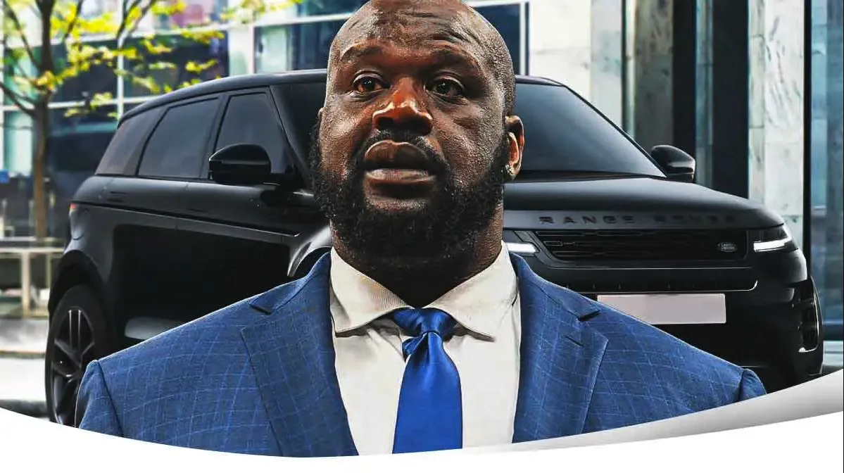 شکیل اونیل، بسکتبالیست مشهور و سابق NBA، را نشان میدهد. پشت سر او یک خودروی رِنجروور مشکی دیده میشود که احتمالاً به تیتر خبر شما مرتبط است.