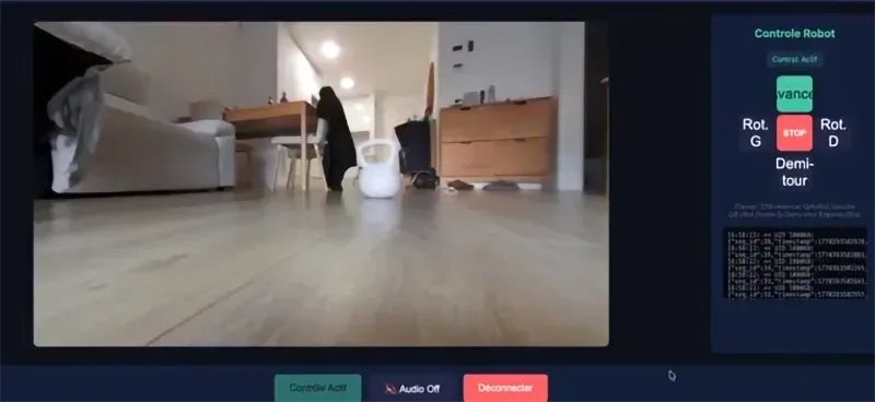 نمایی از فید ویدیویی جاروبرقی رباتیک DJI