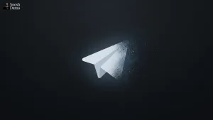 لوگوی تلگرام در حال محو شدن در پس‌زمینه مشکی با مفهوم پاک شدن و حذف خودکار اکانت‌های تلگرام در قطعی اینترنت ایران