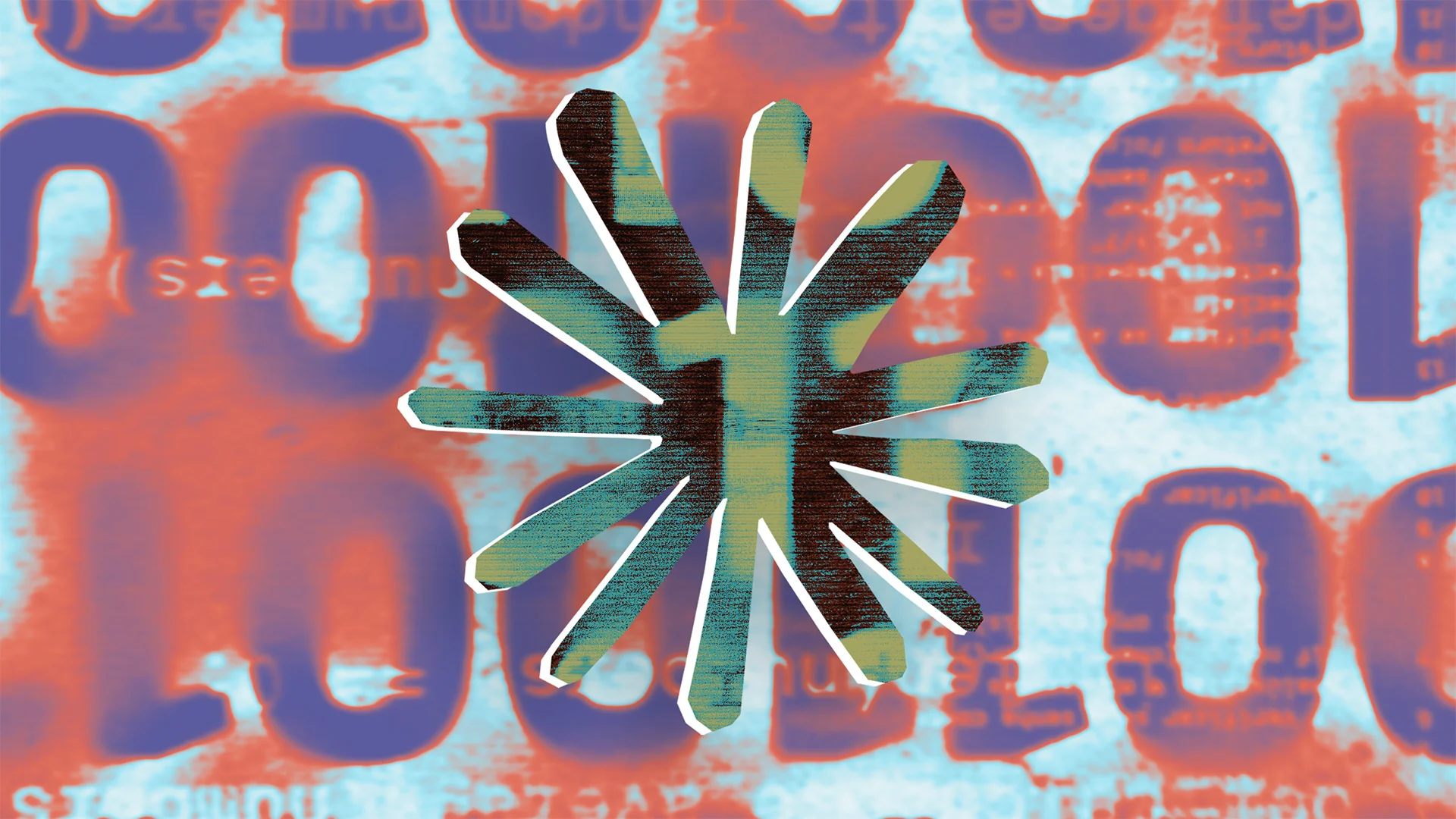 ایلوستریشن لوگوی شرکت آنتروپیک با بافت روزنامهای با پسزمینه اعداد باینری، نمادی از لو رفتن اطلاعات.