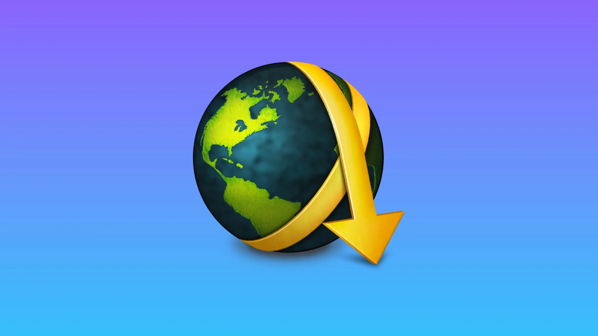 لوگوی JDownloader روی پس‌زمینه آبی و بنفش